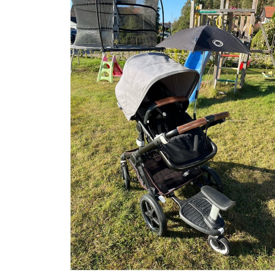 Bugaboo Fox - Ligg- och sittdel svart chassi