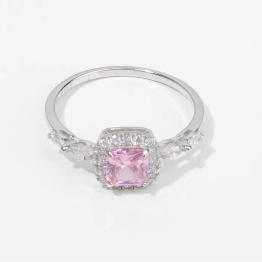 Pink Sten S925 silver ring