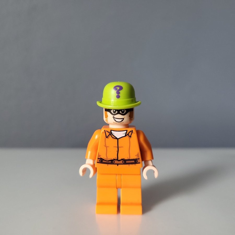 Lego Batman The Riddler Gåtan Arkham dräkt figur minifigur gubbe