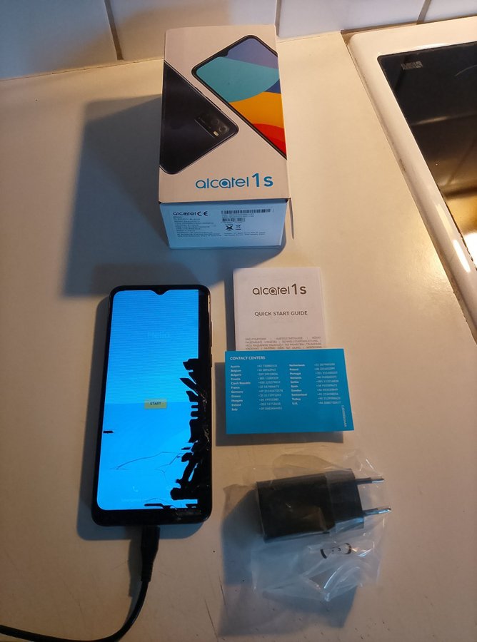 Alcatel 1S - Spräckt skärm (Fungerande)