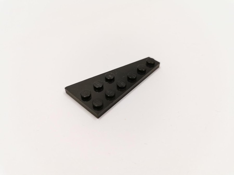 Lego - wedge - vinge - plate - vänster - 6x3 - part 54384 - svart