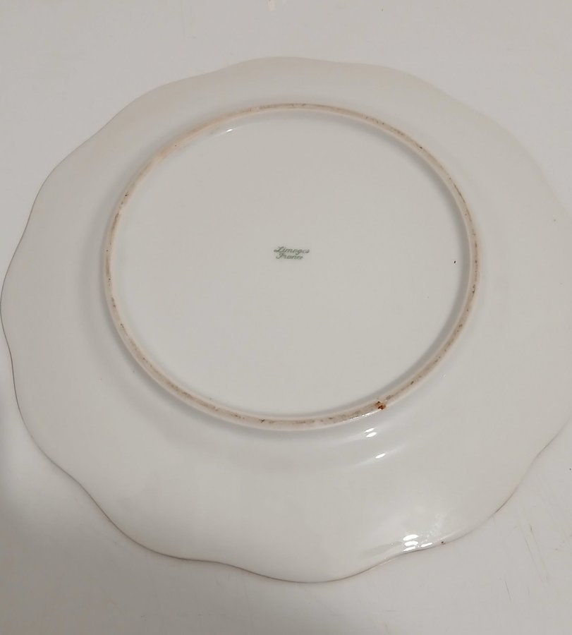 Ancienne assiette decorative porcelaine de Limoges