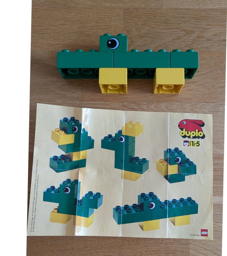 Lego Duplo - Krokodil med original ritning från 1994