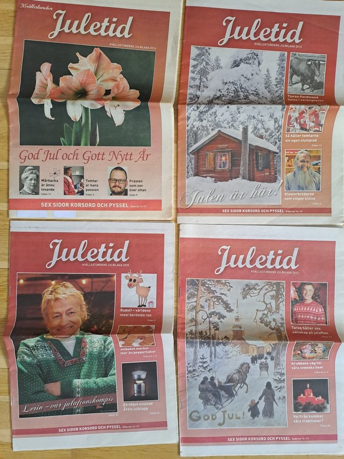 4 st jultidningar - julpyssel korsord berättelser