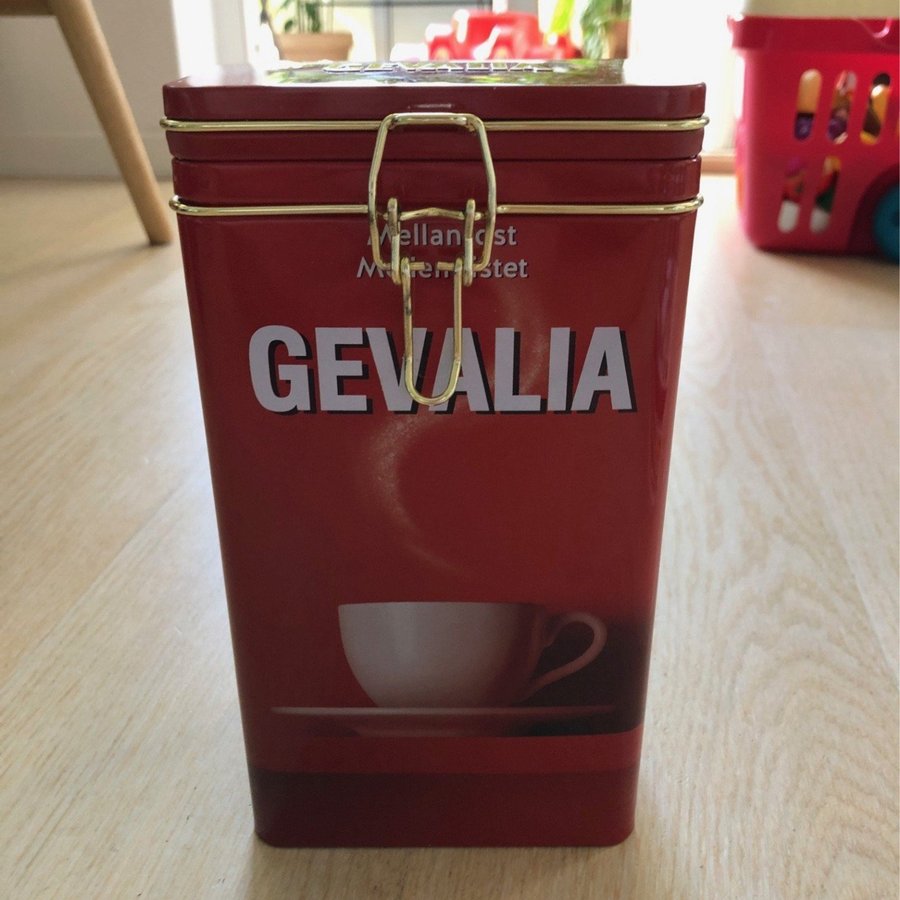 Gevalia Kaffeburk Plåtburk - Mycket fint skick!