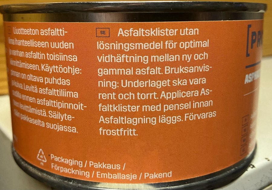 Asfalt Primer [PROF] 300 ml inköpspris 199kr