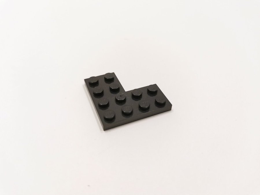 Lego - plate - corner - hörn - 4x4 - part 2639 - svart