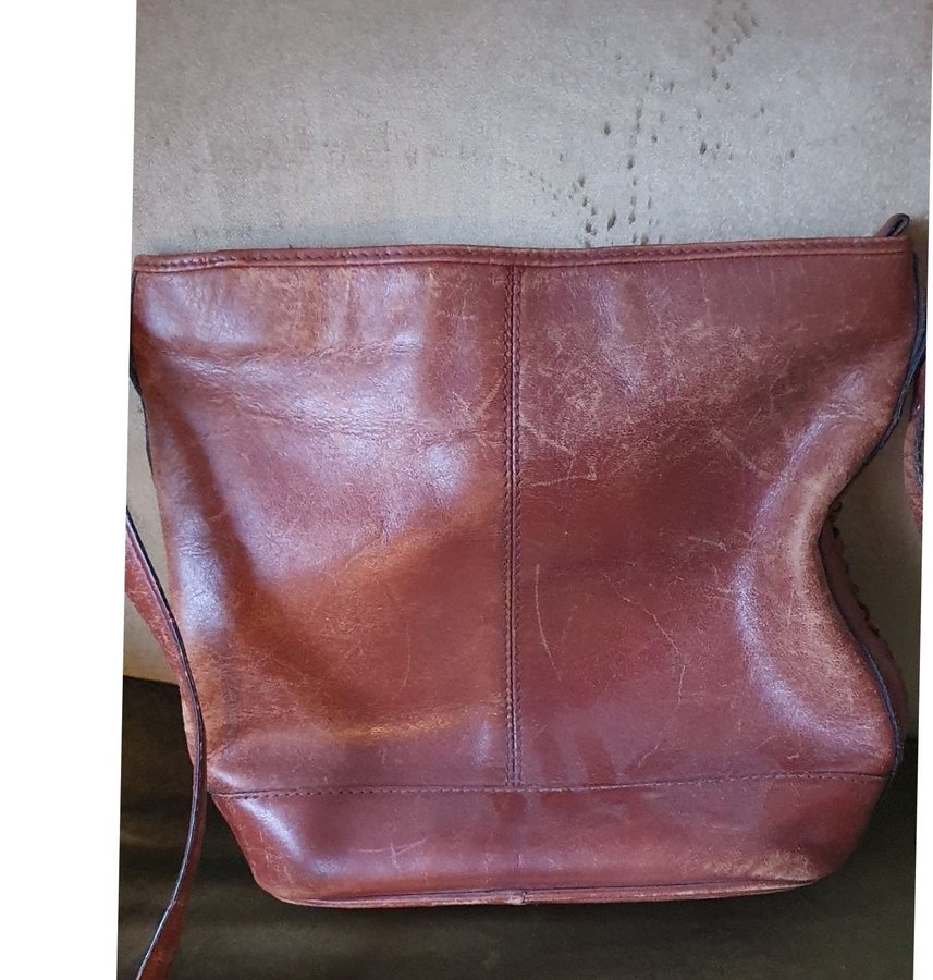 Vintage Etienne Aigner läderväska, handväska, crossbody bag