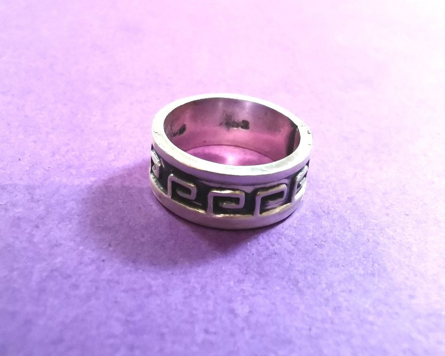 Stämplat silver ring 16 mm