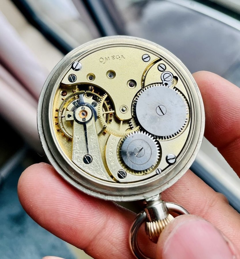 1900s silver Omega Vintage pocket watch