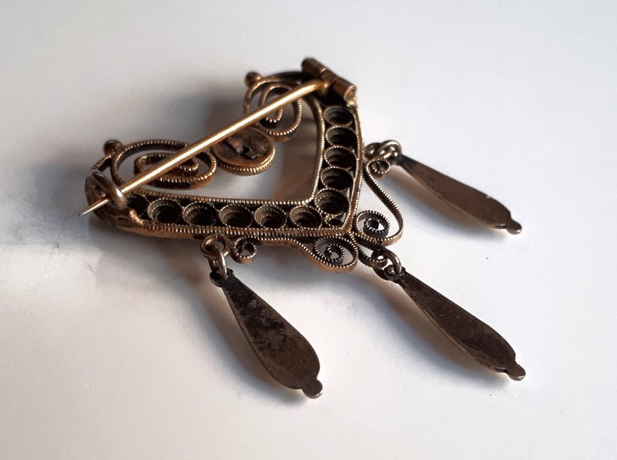 Early 1900s Filigran Broche. Antik Brosch. Perfect Brooch. ?Maybe Silver (Sølv)?