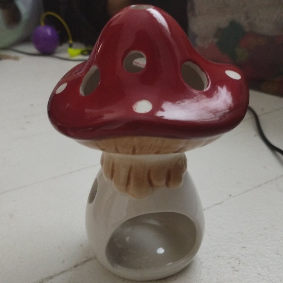 Svamp - mushroom candle holder