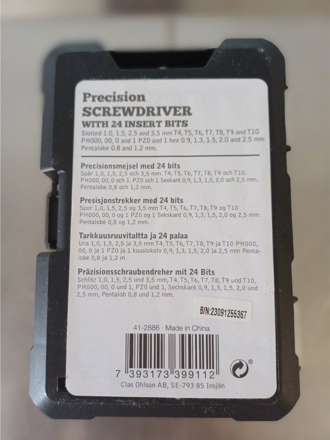 Precision Screwdriver Set med 24 bits