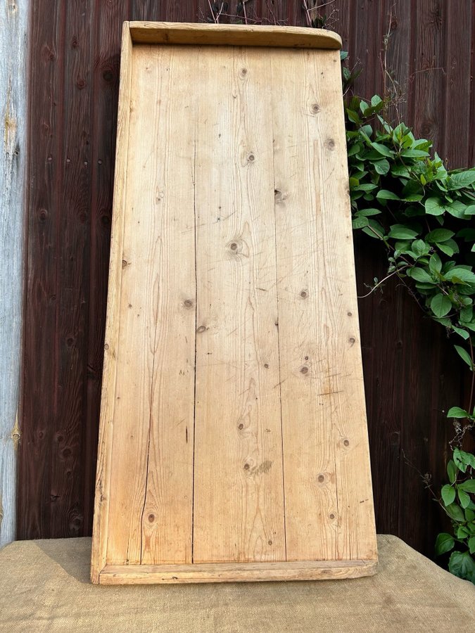 Antikt Bakbord Bordsskiva Trä Skiva Bord 132cm Allmoge Lantlig Inredning Vintage