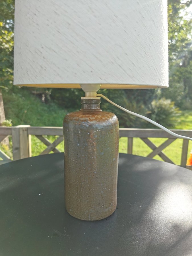 Vintage stonewarelamp~lampa i stengods~