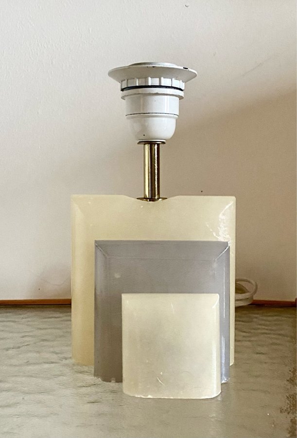 Vintage Bordslampa - Marmor/Alabaster - 80-tal - 90-tal