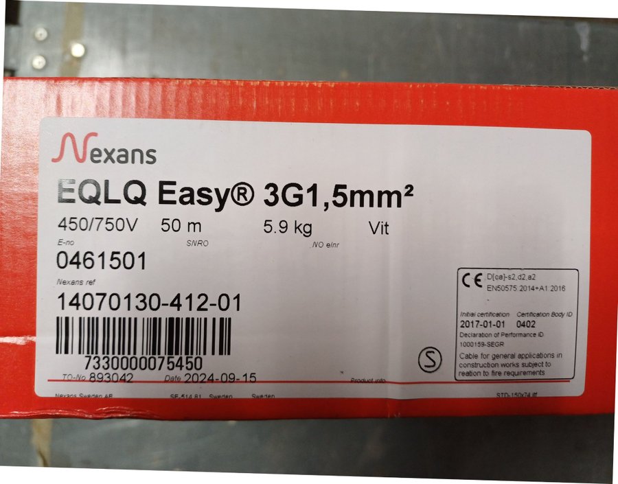 Nexans EQLQ Easy® 3G1,5mm² 50m Vit