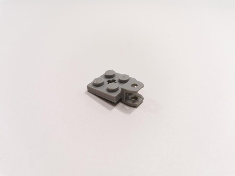 Lego - plate - koppling - hona - 2x2 - part 63082 - ljusgrå (bluish)