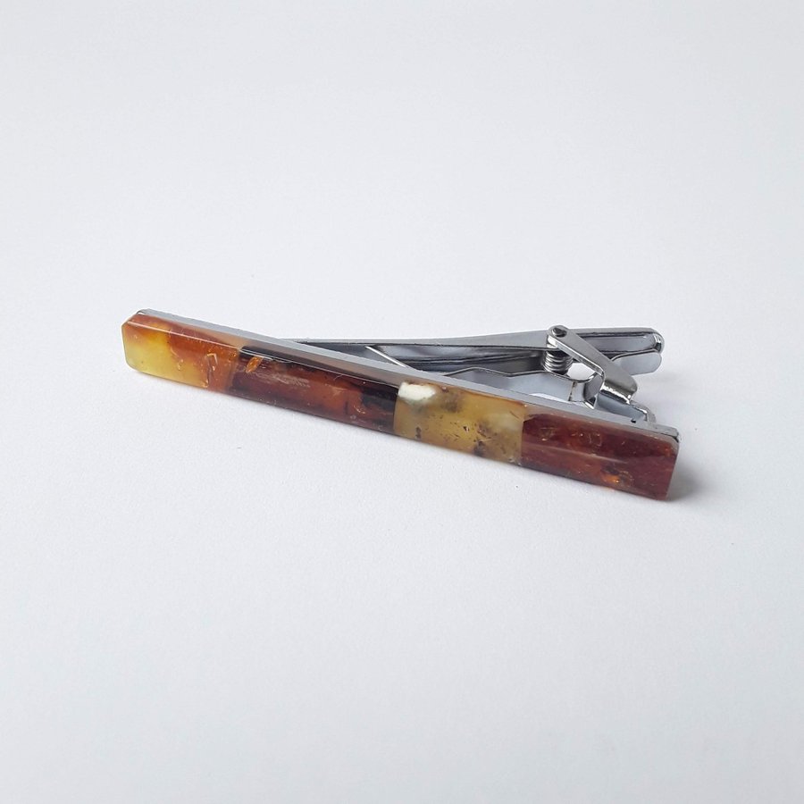 Tie bar clip Men’s Baltic amber jewelry Gemstone amber tie pin tie bar clasp