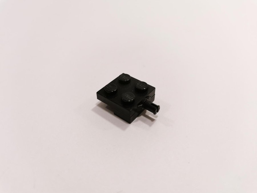 Lego - plate - mod - fäste till hjul - 2x2 - part - 4488 - svart