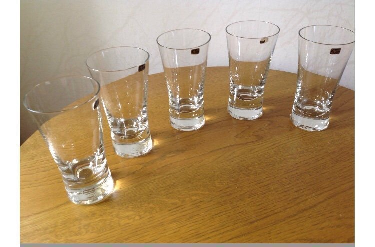 5 glas drinkglas vintage retro Boda