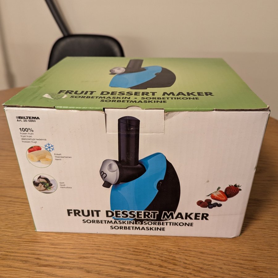 (NY) Biltema Fruit Dessert Maker - Sorbetmaskin