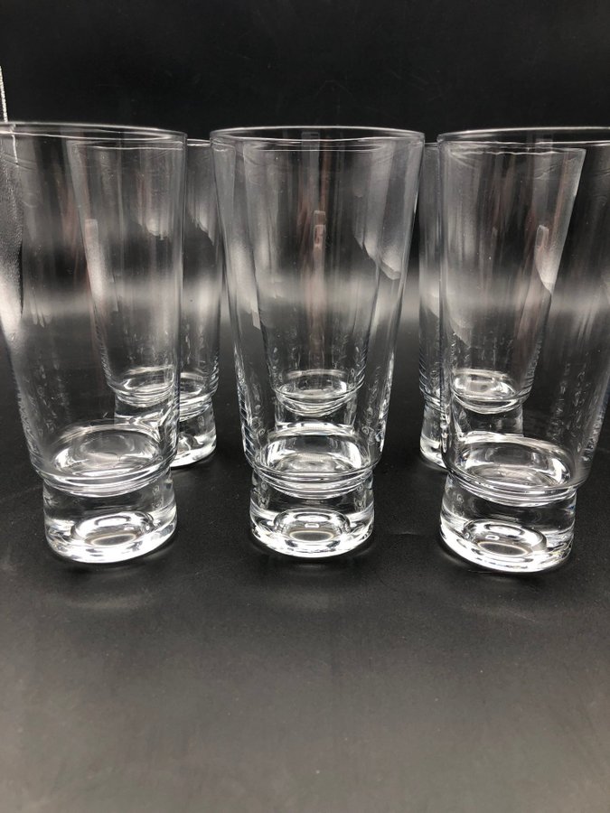 6 st. Iittala FUTURE glas ölglas Tapio Wirkkala