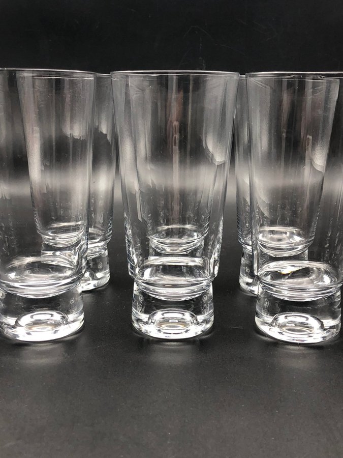 6 st. Iittala FUTURE glas ölglas Tapio Wirkkala