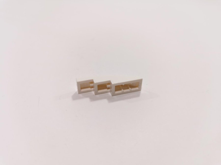 Lego - slope - curved - böjd - 4x1 - part 61678 - vit