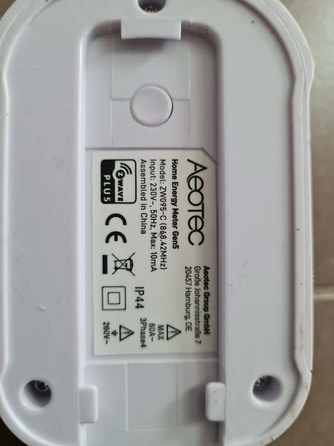 Zwave Aeotec Home Energy Meter Gen 5 Energimätare