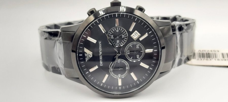 Emporio Armani Renato AR2453 Herenhorloge Zwart nieuw