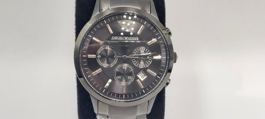 Emporio Armani Renato AR2453 Herenhorloge Zwart nieuw