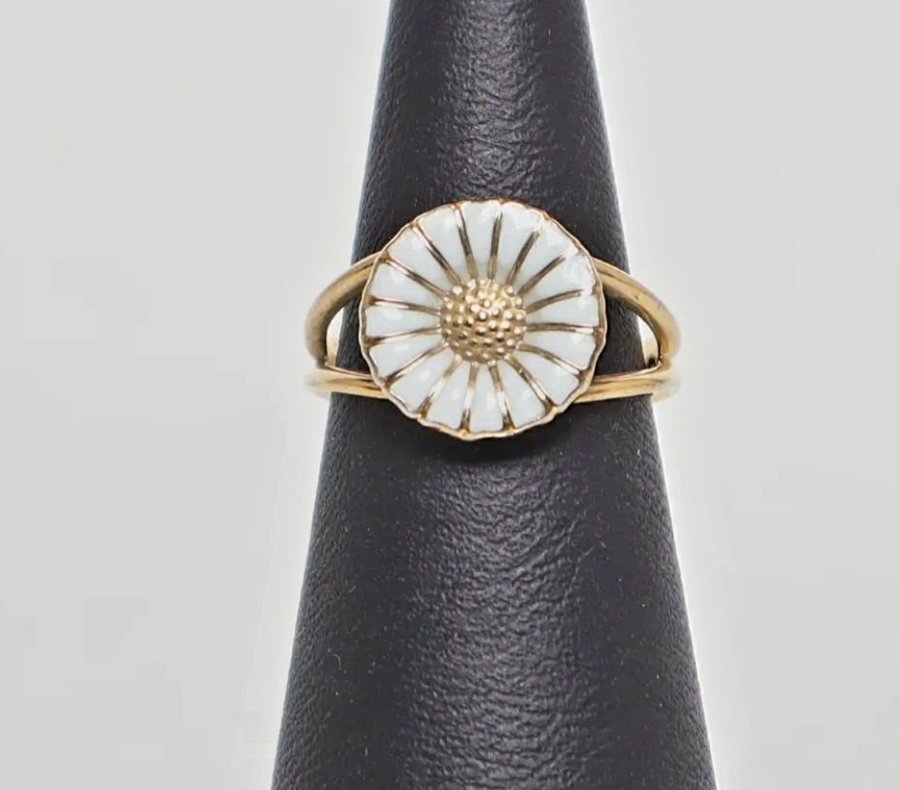 Georg Jensen Daisy 18k förgylld silver ring nypris 2700kr