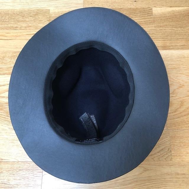 Zara vintage black  dark navy fedora hat with zip detail size EU M