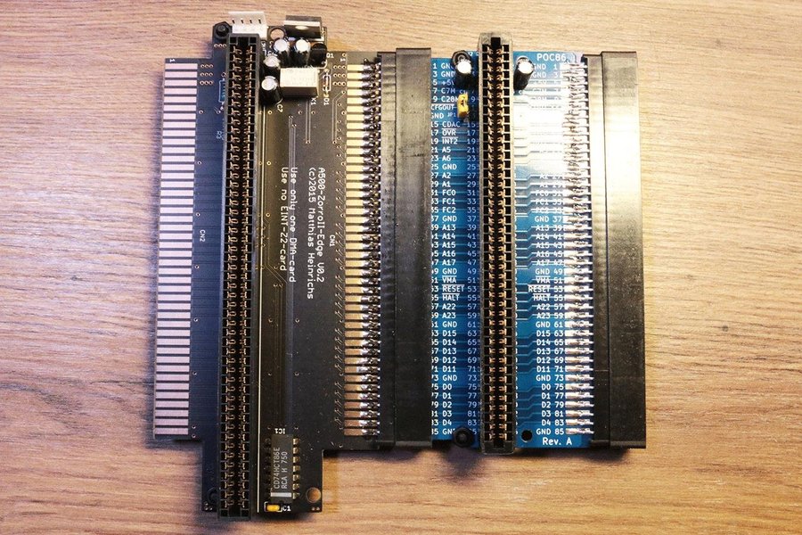 A500 CPU Slot + Zorro II Slot Expanders - Omvandlar Sidoexpansionen