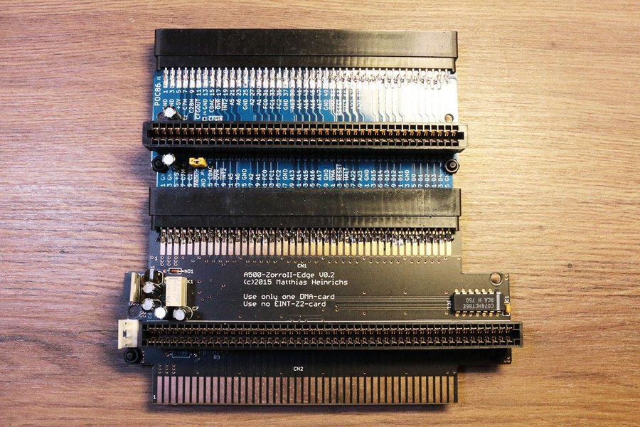 A500 CPU Slot + Zorro II Slot Expanders - Omvandlar Sidoexpansionen