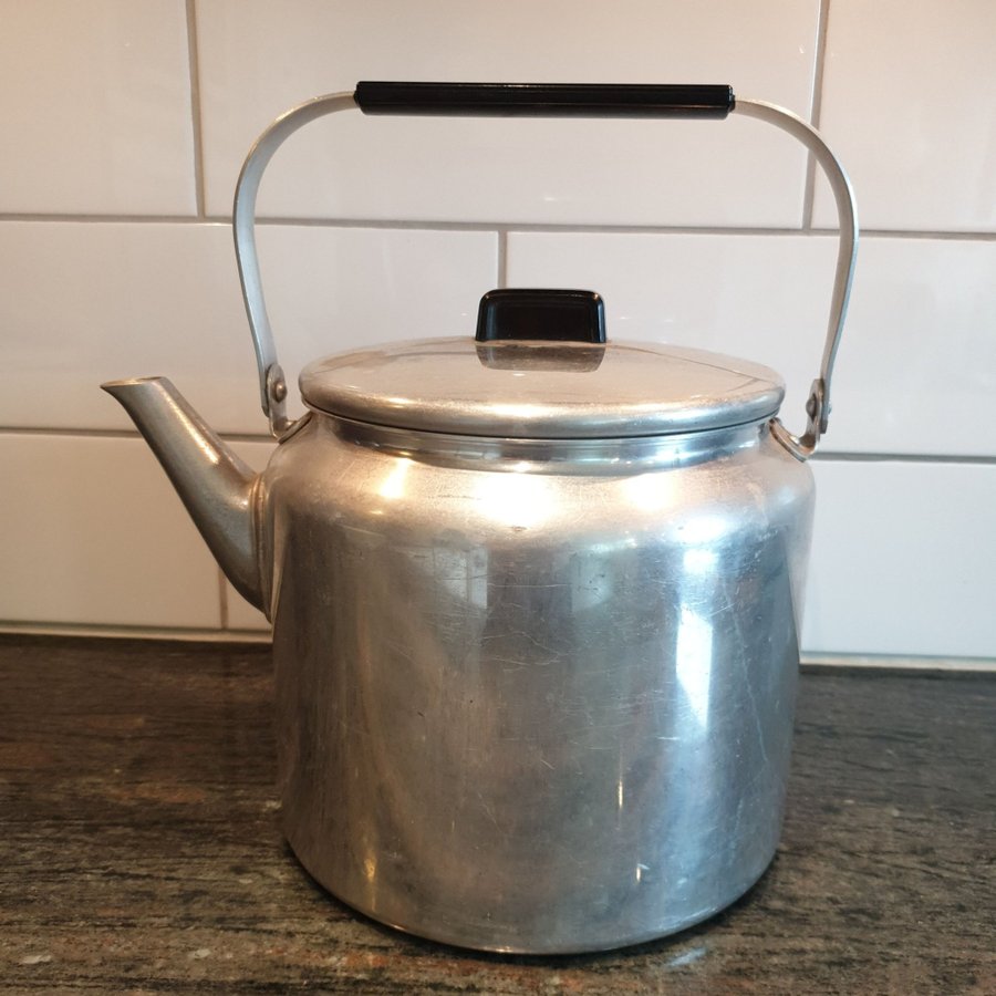 Kaffekanna, aluminium, 5,5 liter, antik