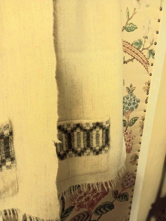 Vintage Johnsons Hemslöjd stickad halsduk med fickor