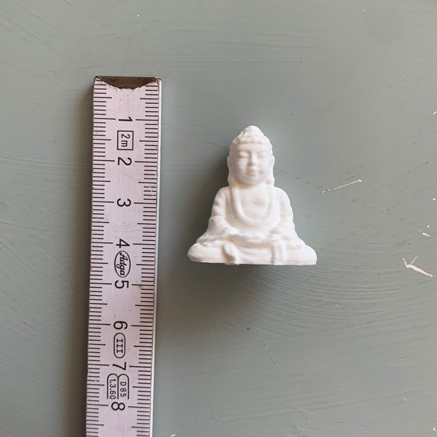 Miniatyr Buddha staty, dockhus, dockskåp, 1:12, Lundby