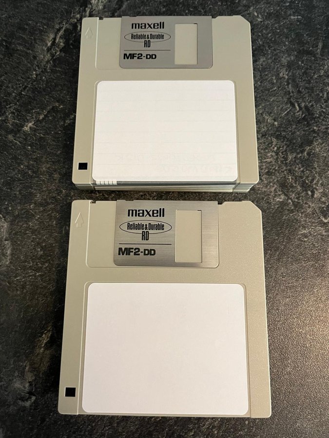 10st Maxell Grå MF-2DD/720kb Disketter