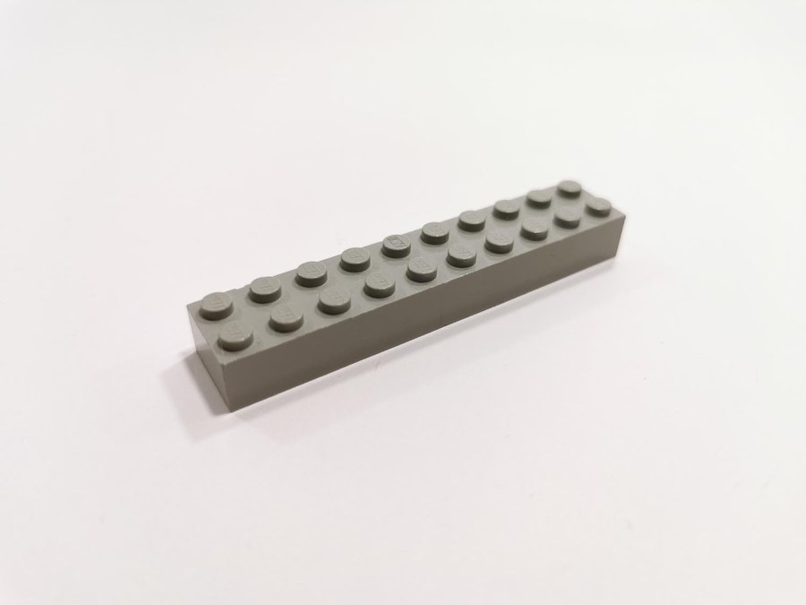 Lego - bit - brick - bas - 2x10 - part 3006 - ljusgrå (old light gray)