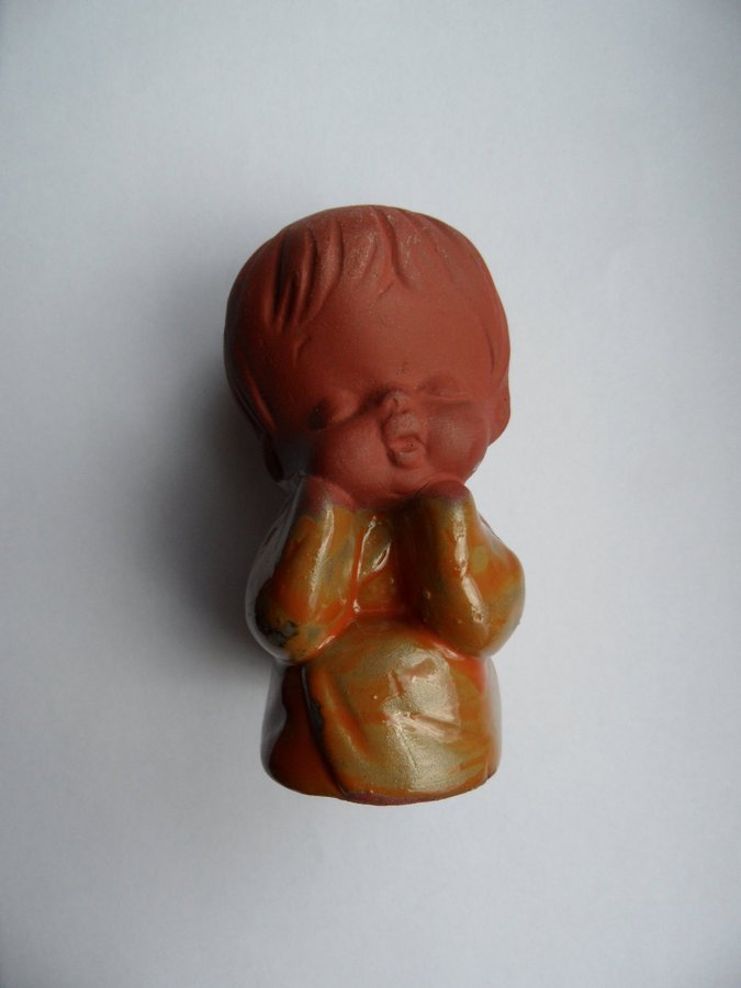 Söt figurin i keramik Seto craft pottery figurine vintage 1970s Japan