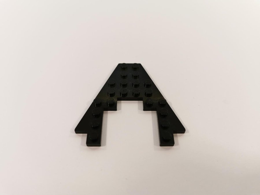 Lego - vinge - wedge - plate - front - 8x8 - part 6104 - svart