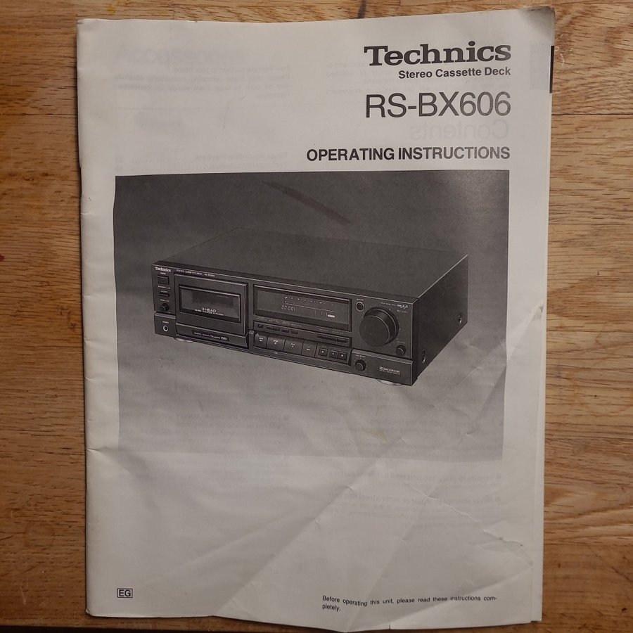 Technics RS-BX606 Kassettbandspelare