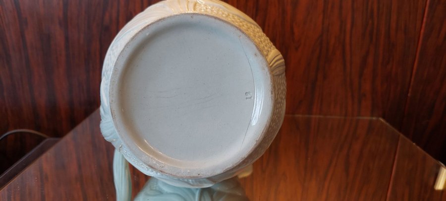 Antik tillbringare keramik tulpaner superfint skick
