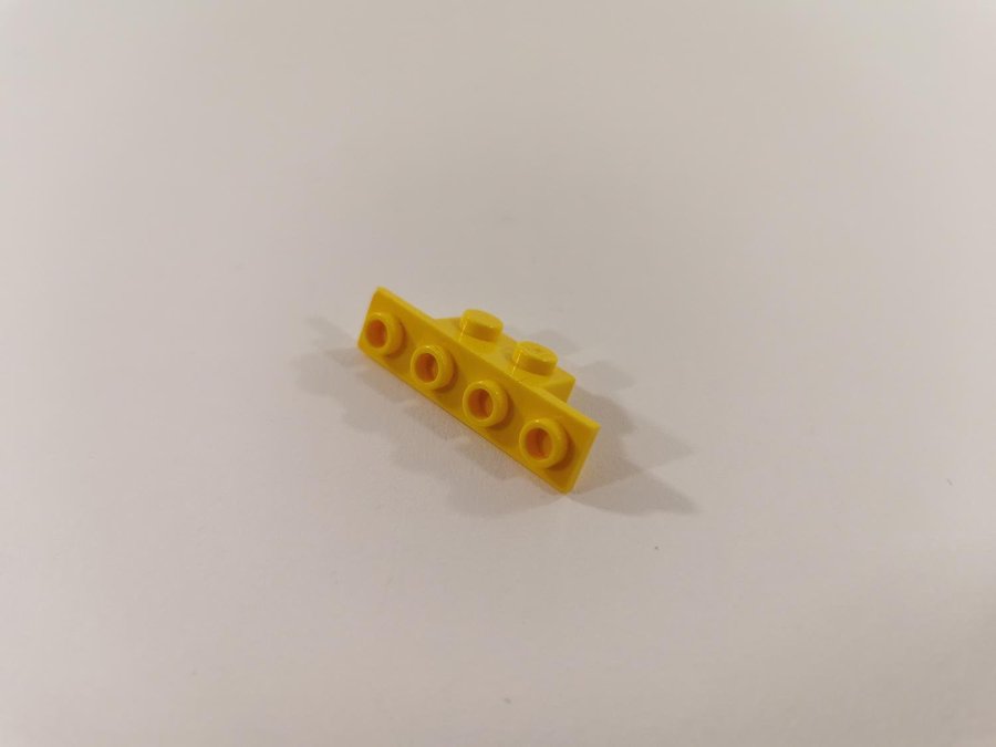 Lego - bracket - plate - modifierad - 1x2 - part 2436 - gul