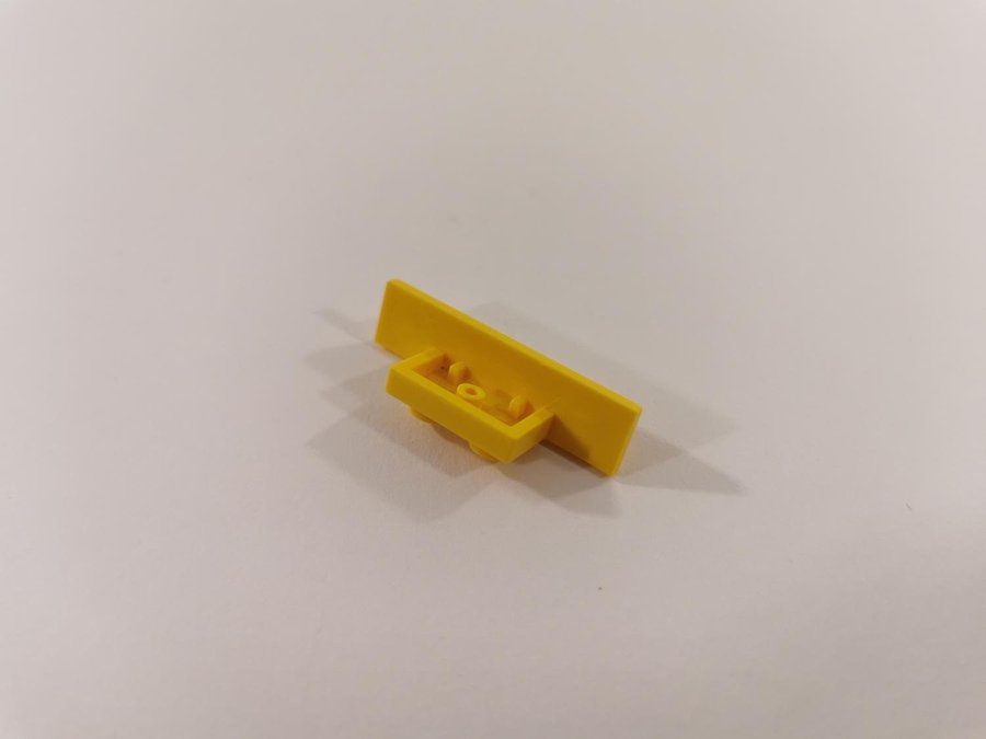 Lego - bracket - plate - modifierad - 1x2 - part 2436 - gul