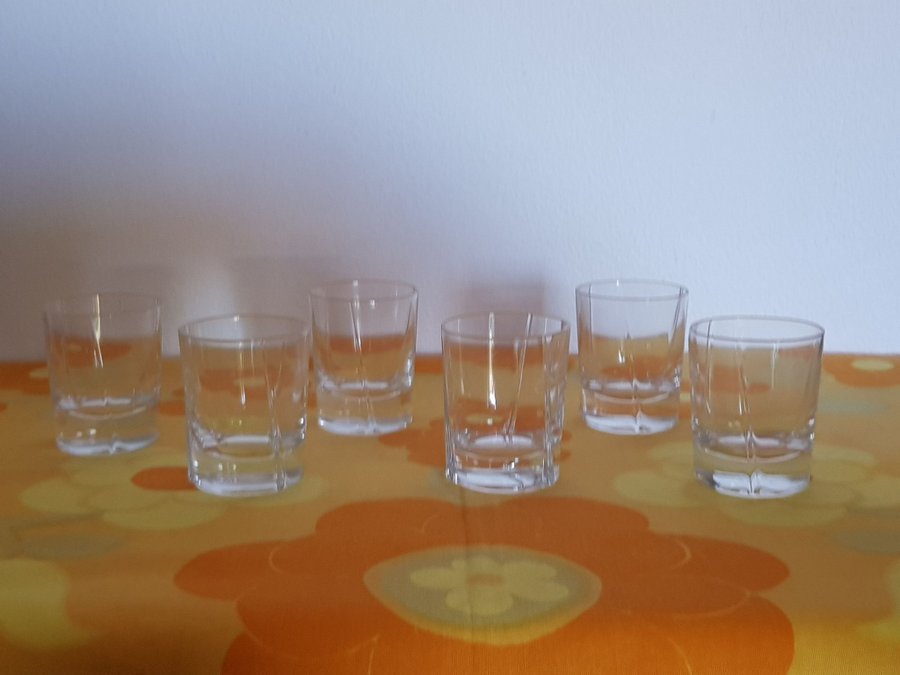 Retro vintage, Tapio Wirkkala, snapsglas, 6 st, "Viva", Iittala