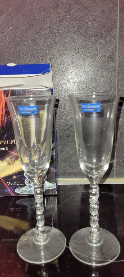 2 st. Champagneglas Millennium Luminarc