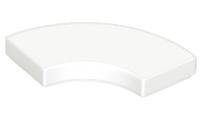 White Tile Round Corner 2 x 2 Macaroni - LEGO - 27925